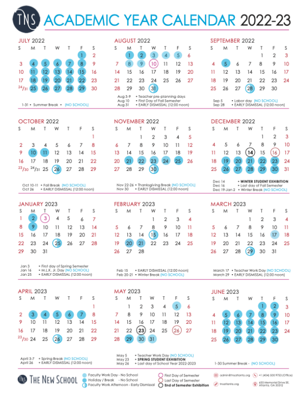 Calendar The New School